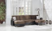 Modular two-toned 3pcs sectional in naomi brown by Istikbal additional picture 3