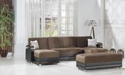 Modular two-toned 3pcs sectional in naomi brown by Istikbal additional picture 4
