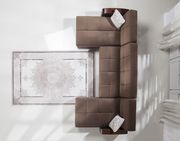 Modular two-toned 3pcs sectional in naomi brown by Istikbal additional picture 7