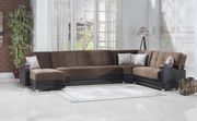 Modular two-toned 4pcs sectional in naomi brown by Istikbal additional picture 3