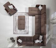 Modular two-toned 4pcs sectional in naomi brown by Istikbal additional picture 6