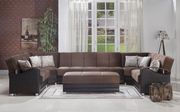 Modular two-toned 5pcs sectional in naomi brown by Istikbal additional picture 2