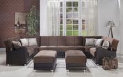 Modular two-toned 5pcs sectional in naomi brown by Istikbal additional picture 3