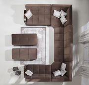 Modular two-toned 5pcs sectional in naomi brown by Istikbal additional picture 6