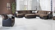 Modular two-toned 5pcs sectional in naomi brown by Istikbal additional picture 3