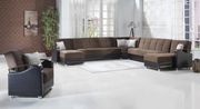Modular two-toned 5pcs sectional in naomi brown by Istikbal additional picture 4