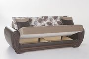 Two-toned sand storage sleeper sofa / sofa bed by Istikbal additional picture 4