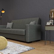 Charcoal gray fabric sleeper / storage sofa by Istikbal additional picture 4