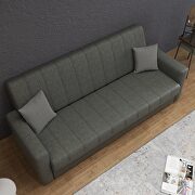 Charcoal gray fabric sleeper / storage sofa by Istikbal additional picture 7
