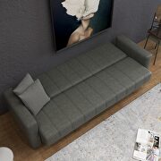 Charcoal gray fabric sleeper / storage sofa by Istikbal additional picture 9