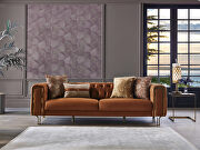 Best vizon sofa w/ golden trim and tufted back additional photo 2 of 18