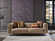 Best vizon sofa w/ golden trim and tufted back additional photo 3 of 18
