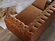 Best vizon sofa w/ golden trim and tufted back additional photo 5 of 18