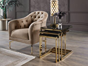 Best vizon sofa w/ golden trim and tufted back by Istikbal additional picture 8
