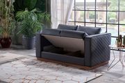 Storage / sofa bed loveseat in dark gray by Istikbal additional picture 3