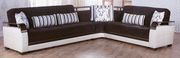 Modern sleeper sofa sectional w/ storage in cream / brown by Istikbal additional picture 2