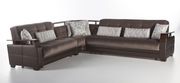 Modern sleeper sofa sectional w/ storage in brown by Istikbal additional picture 3