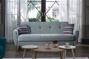 Blue fabric storage convertible sofa by Istikbal additional picture 3