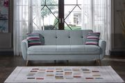 Blue fabric storage convertible sofa by Istikbal additional picture 4