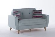 Blue fabric storage convertible sofa by Istikbal additional picture 7