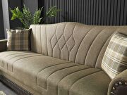 Quality brown fabric storage / sleeper / sit / sleep sofa by Istikbal additional picture 4