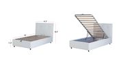 Storage twin bed for kids in white pu leather by Istikbal additional picture 5