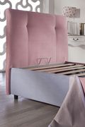 Storage twin bed for kids in pink fabric by Istikbal additional picture 3