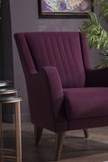 Purple channel tufted back fabric accent chair by Istikbal additional picture 3
