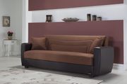 Brown microfiber sofa / sofa bed with storage by Istikbal additional picture 2