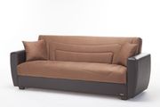 Brown microfiber sofa / sofa bed with storage by Istikbal additional picture 3