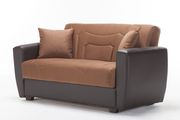 Brown microfiber sofa / sofa bed with storage by Istikbal additional picture 6
