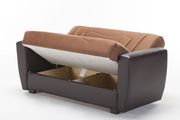 Brown microfiber sofa / sofa bed with storage by Istikbal additional picture 7