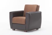 Brown microfiber sofa / sofa bed with storage by Istikbal additional picture 9