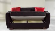 Black microfiber sofa / sofa bed with storage by Istikbal additional picture 7
