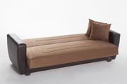 Storage sleeper sofa / sofa bed in brown microfiber by Istikbal additional picture 5