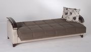 Creamy brown fabric casual sofa bed w/ storage by Istikbal additional picture 4