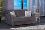Gray modern pull-out sofa bed in fabric by Istikbal additional picture 2