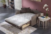 Brown modern pull-out sofa loveseat bed by Istikbal additional picture 2