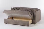Brown modern pull-out sofa loveseat bed by Istikbal additional picture 4