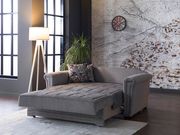 Diego gray microfiber sleeper loveseat by Istikbal additional picture 2