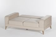 Cozy comfortable beige fabric sleeper loveseat by Istikbal additional picture 2
