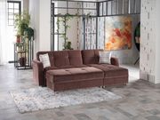 Modern brown fabric sleeper sectional w/ storage by Istikbal additional picture 3