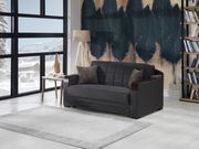 Loveseat pull-out sofa bed in dark gray by Istikbal additional picture 2