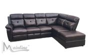 Espresso recliner sectional w/ storage by Mainline additional picture 2