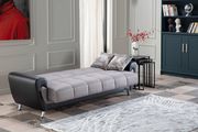 Gray microfiber convertible sofa w/ storage by Istikbal additional picture 3