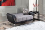 Gray microfiber convertible sofa w/ storage by Istikbal additional picture 8
