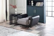 Gray microfiber convertible chair w/ storage by Istikbal additional picture 3