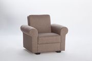 Light brown microfiber chair w/ storage additional photo 5 of 6