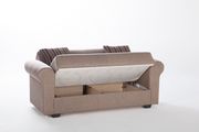 Light brown microfiber loveseat w/ storage by Istikbal additional picture 6