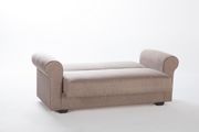 Light brown microfiber loveseat w/ storage by Istikbal additional picture 7